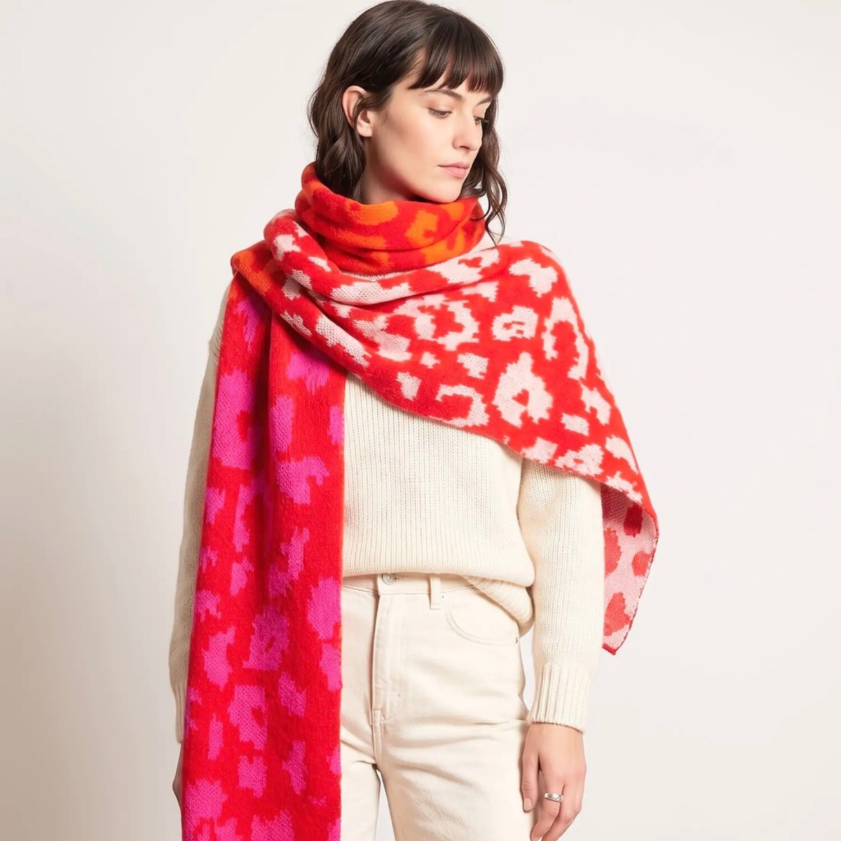 Red Leopard Heavyweight Scarf