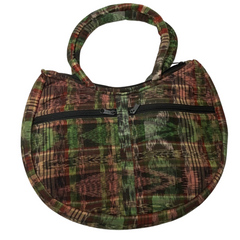 Crescent Embroidered Bag - Green