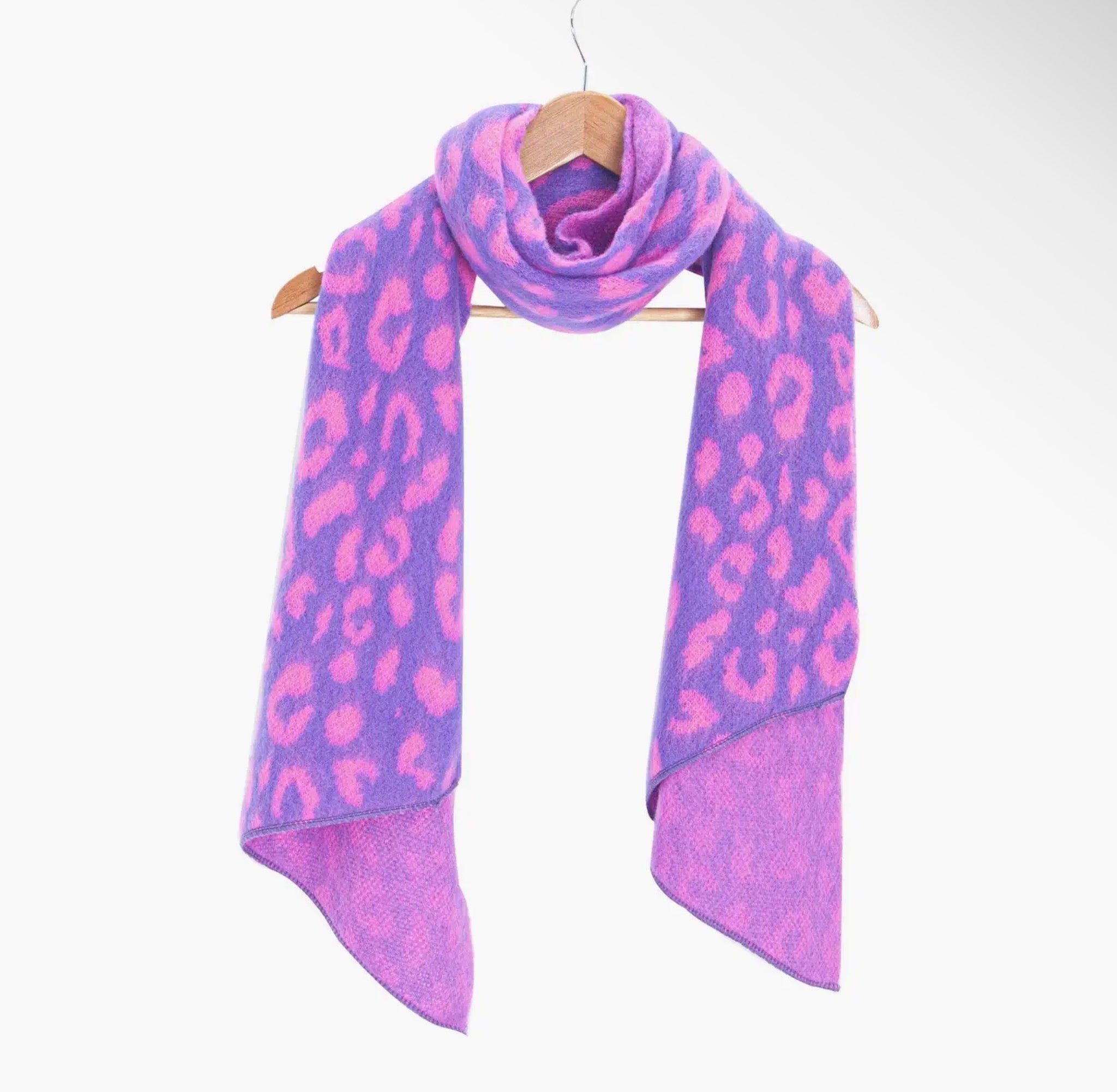 Purple/Pink Leopard Heavyweight Scarf