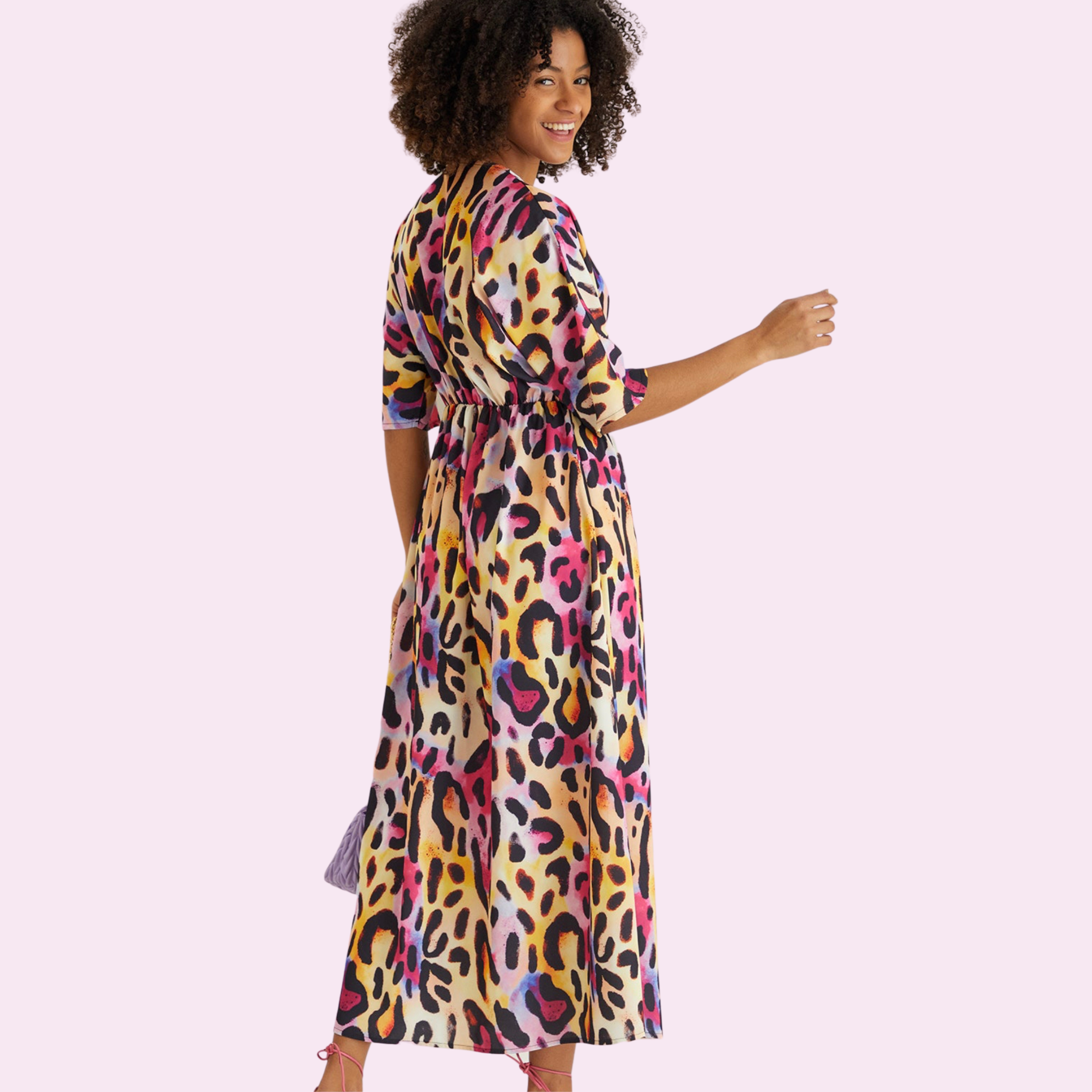 Alicia - Multi Colour Leopard Print Dress