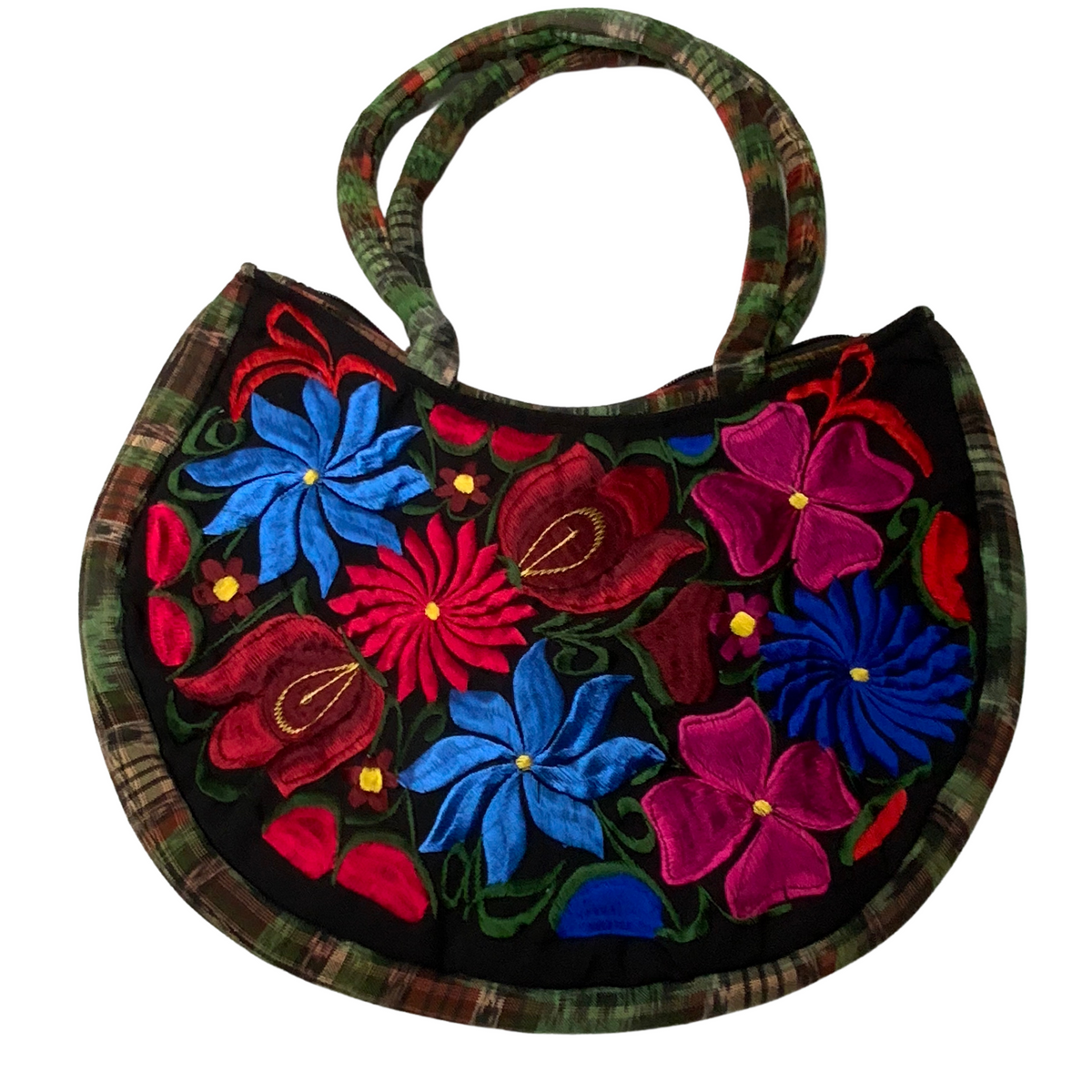 Crescent Embroidered Bag - Green