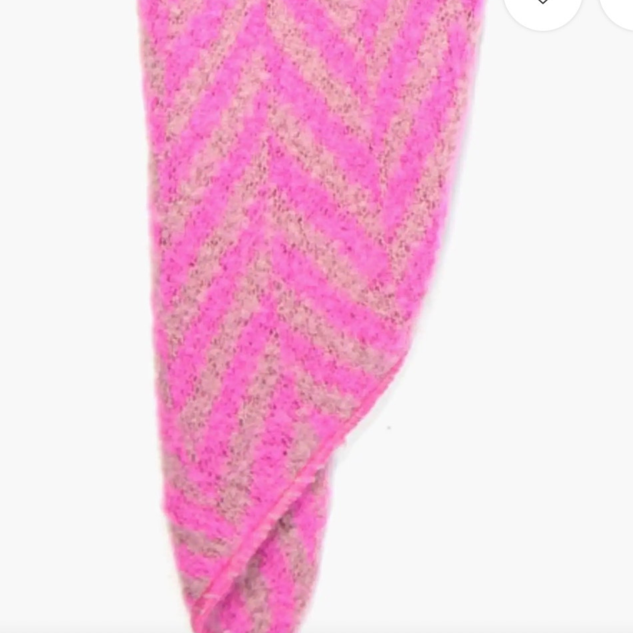 PInk Asymmetric Chevron Heavyweight Scarf