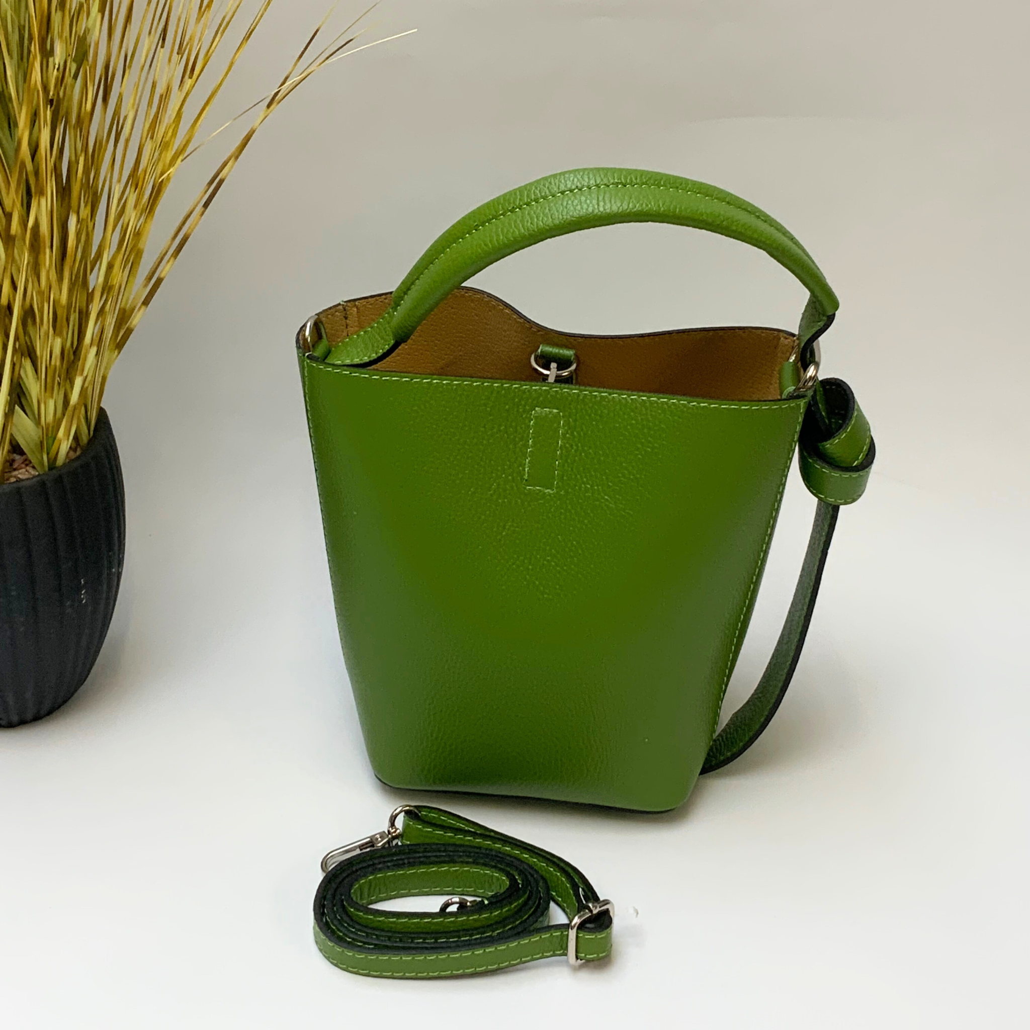 Chiara Leather Bag Set - Green