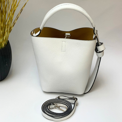 Chiara Leather Bag Set - White