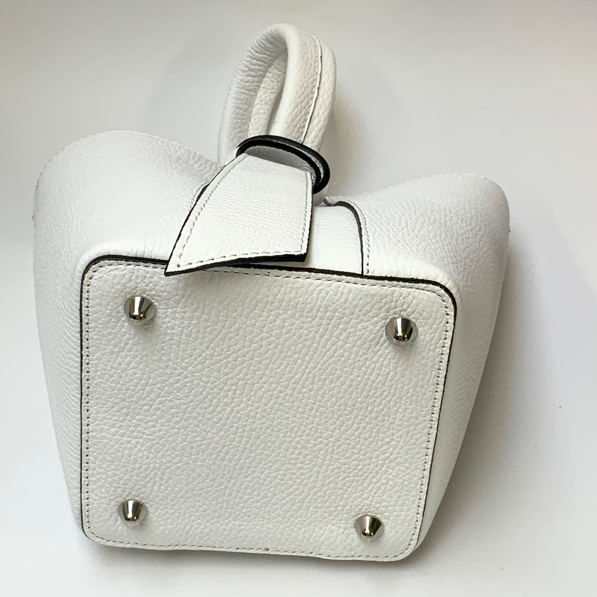 Chiara Leather Bag Set - White