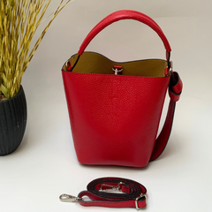 Chiara Leather Bag Set - Red