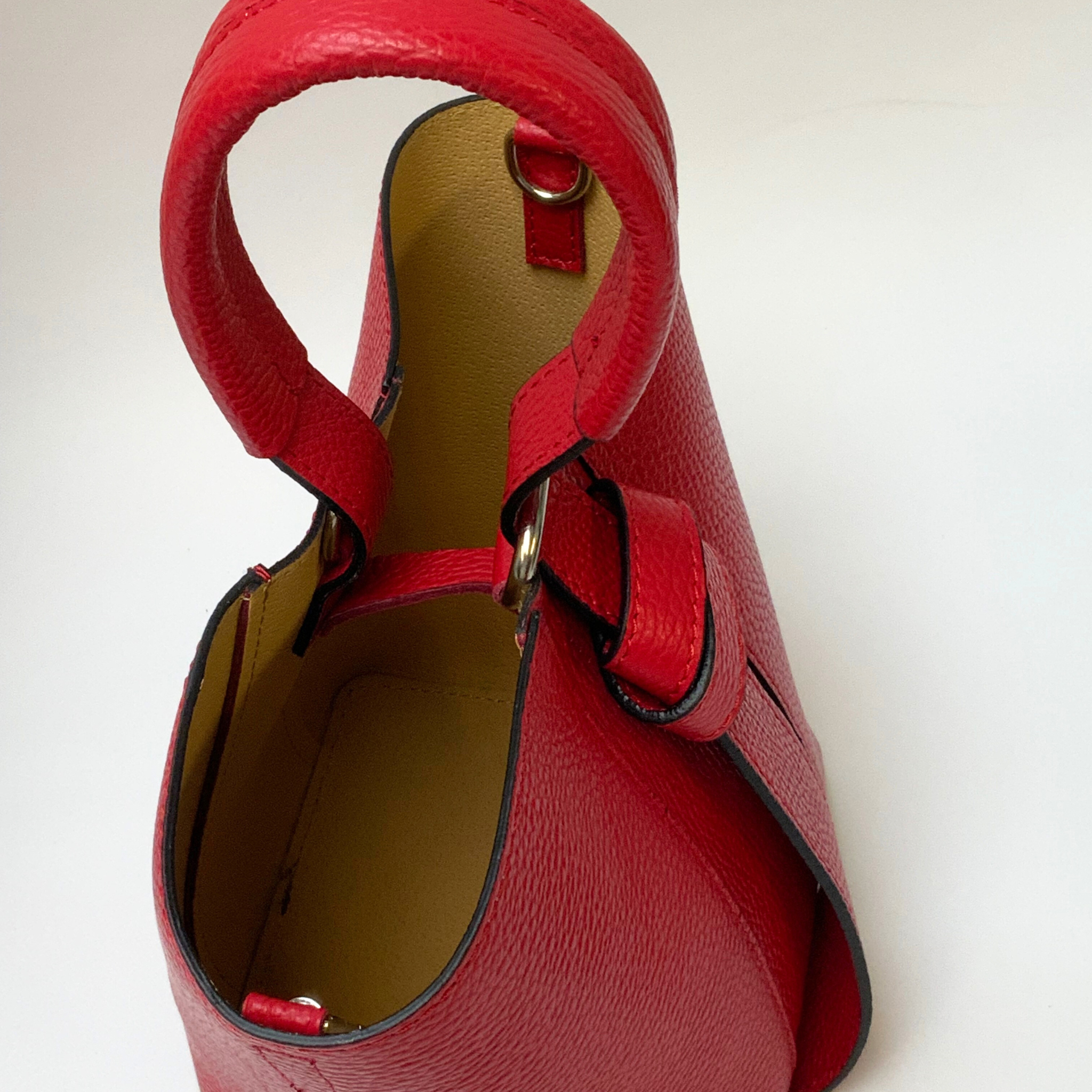 Chiara Leather Bag Set - Red