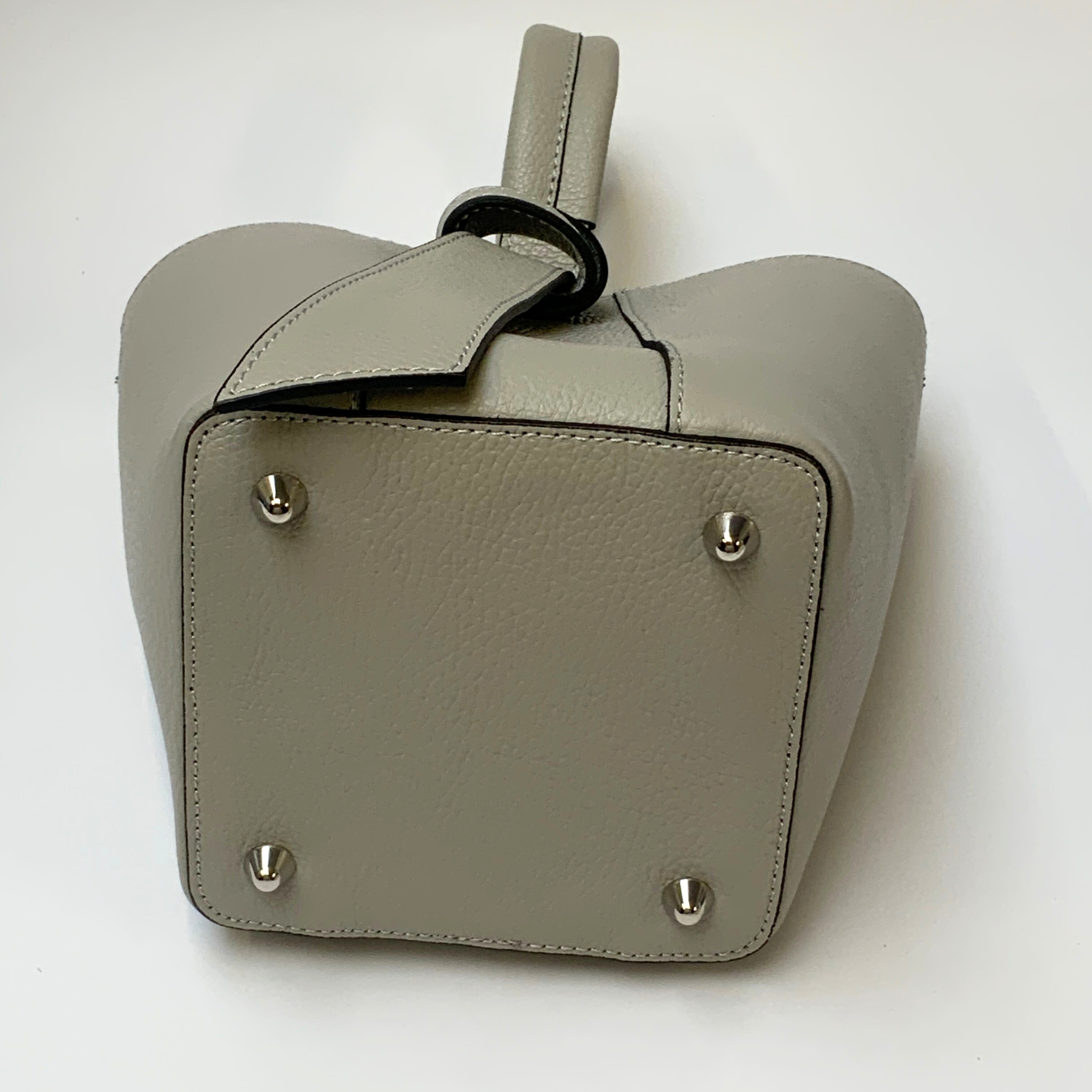 Chiara Leather Bag Set - Pearl Grey