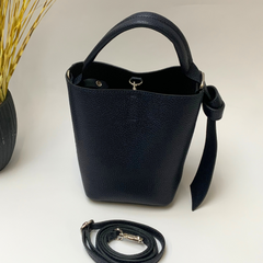 Chiara Leather Bag Set - Navy