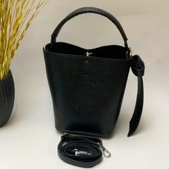 Chiara Leather Bag Set - Black