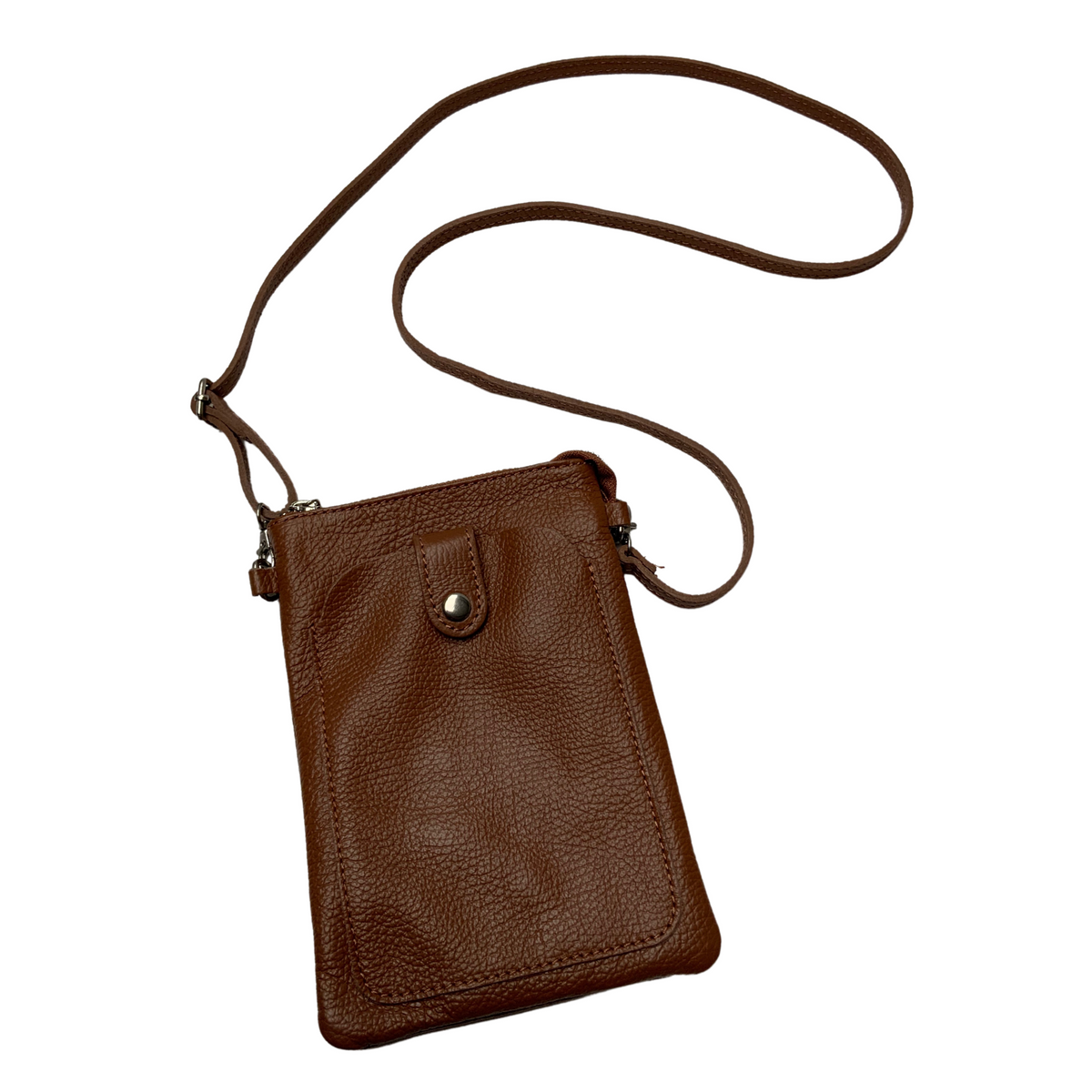 Elisa - Mobile Phone Bag - Dark Tan