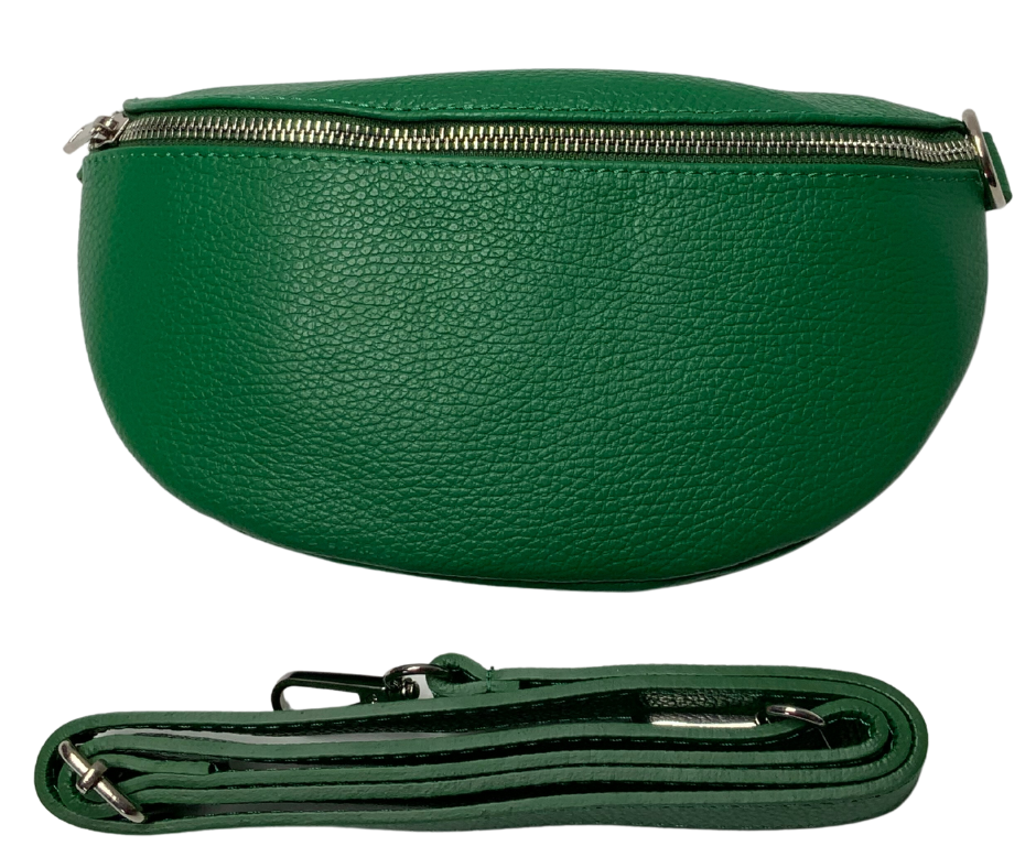 ‘Milano’ Leather Sling Bag -  Emerald Green