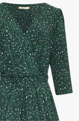 Gracie Green Speckled Print Wide Leg Jumpsuit