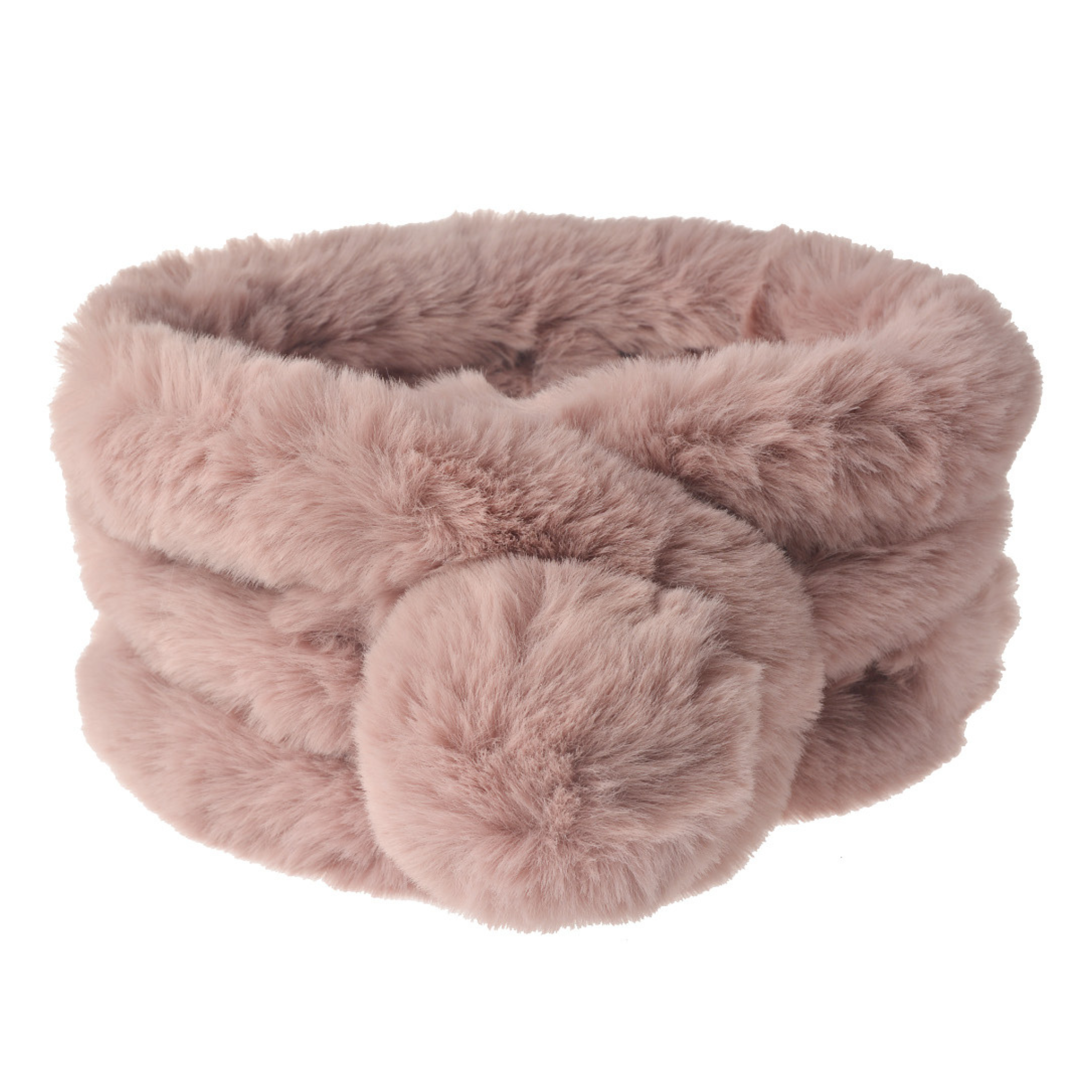 Ultra Soft Faux Fur Pom Scarf - Assorted Colours