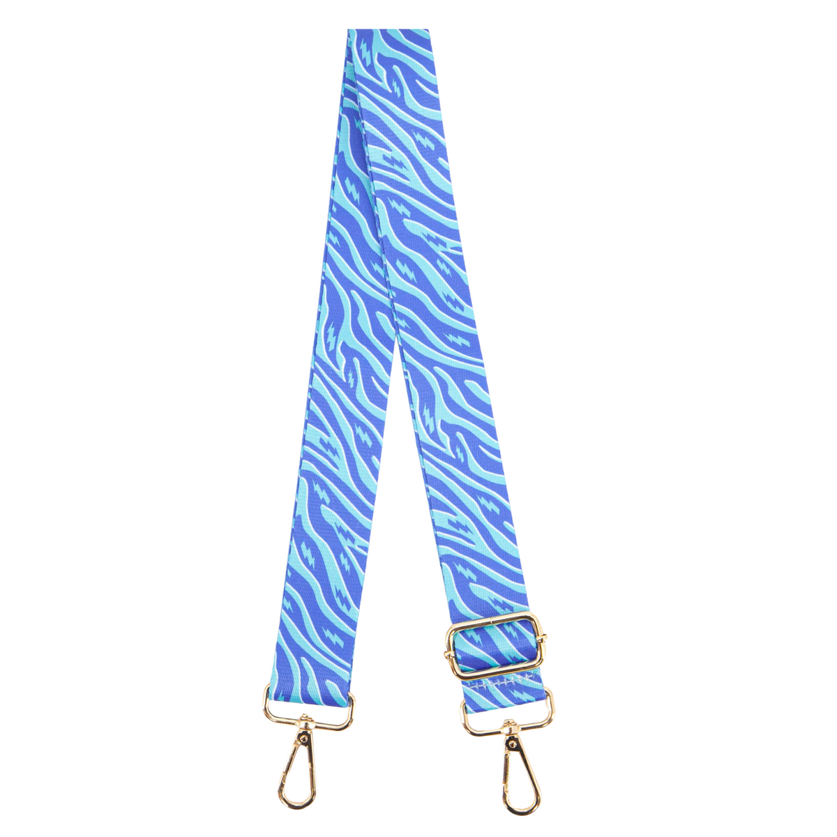 Zebra  Print Bag Strap - Blue Zebra