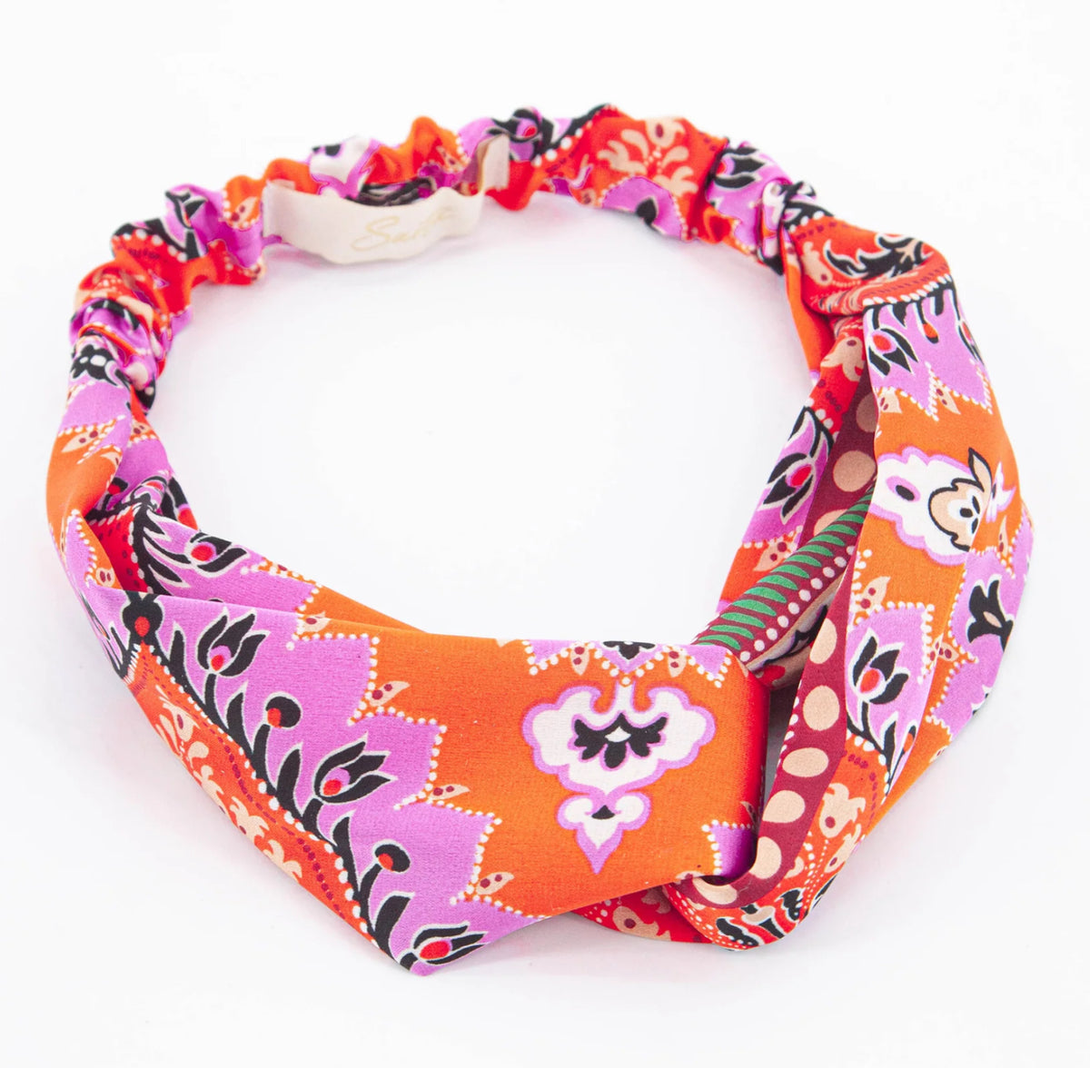 Mandala Print Headband in Fuchsia and Orange