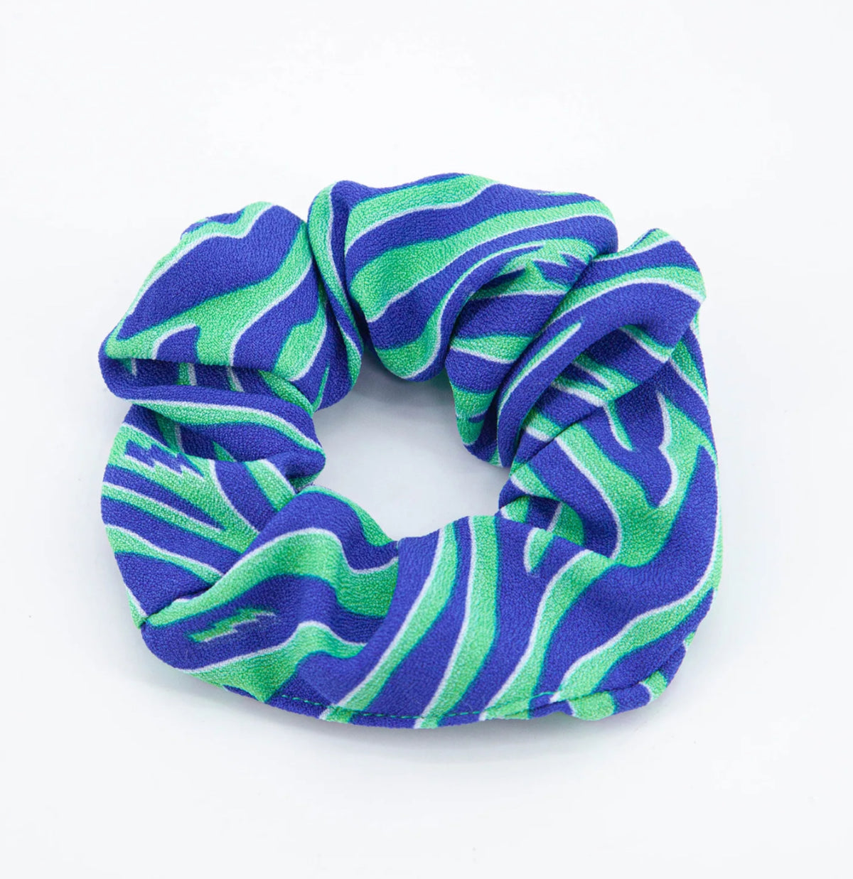 Lightning Bolt and Zebra Scrunchie - Blue