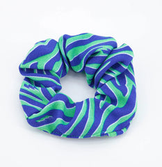 Lightning Bolt and Zebra Scrunchie - Blue