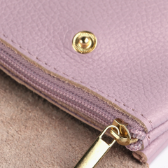 Leather Purse - Lilac Pink