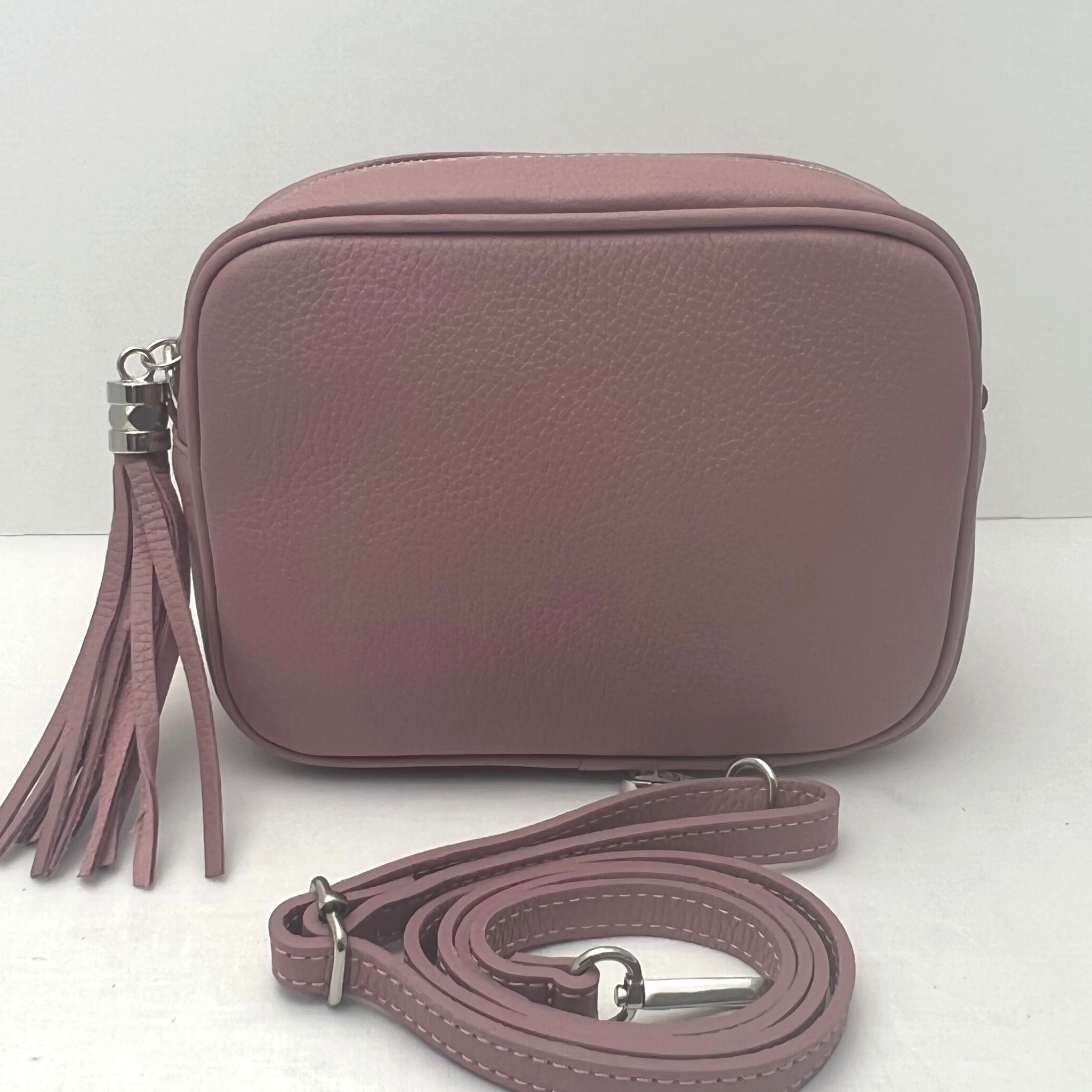 GEMMA Crossbody Leather Bag - Dusky Pink - Majestico Gifts