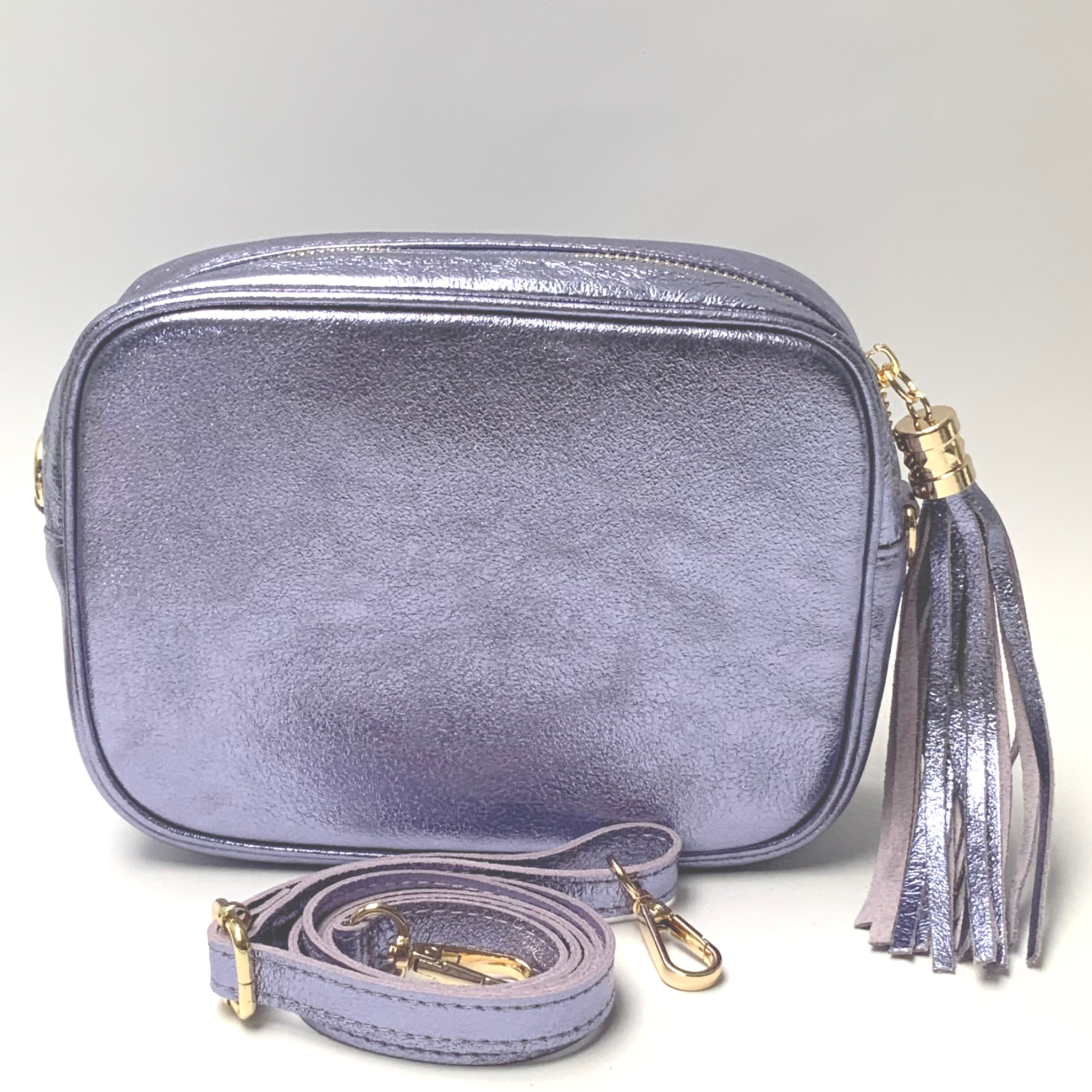 Lilac leather online bag