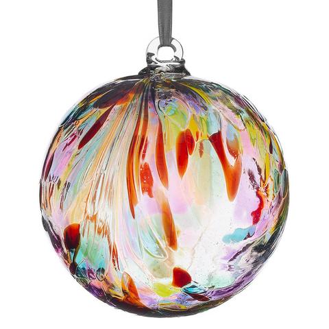 Sienna Glass Friendship Ball-Feather Multi - Majestico Gifts