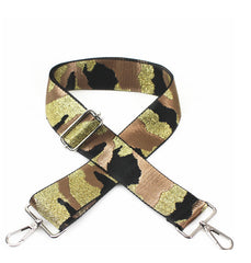 Bag Strap - Brown, Black and Gold Camo - Majestico Gifts