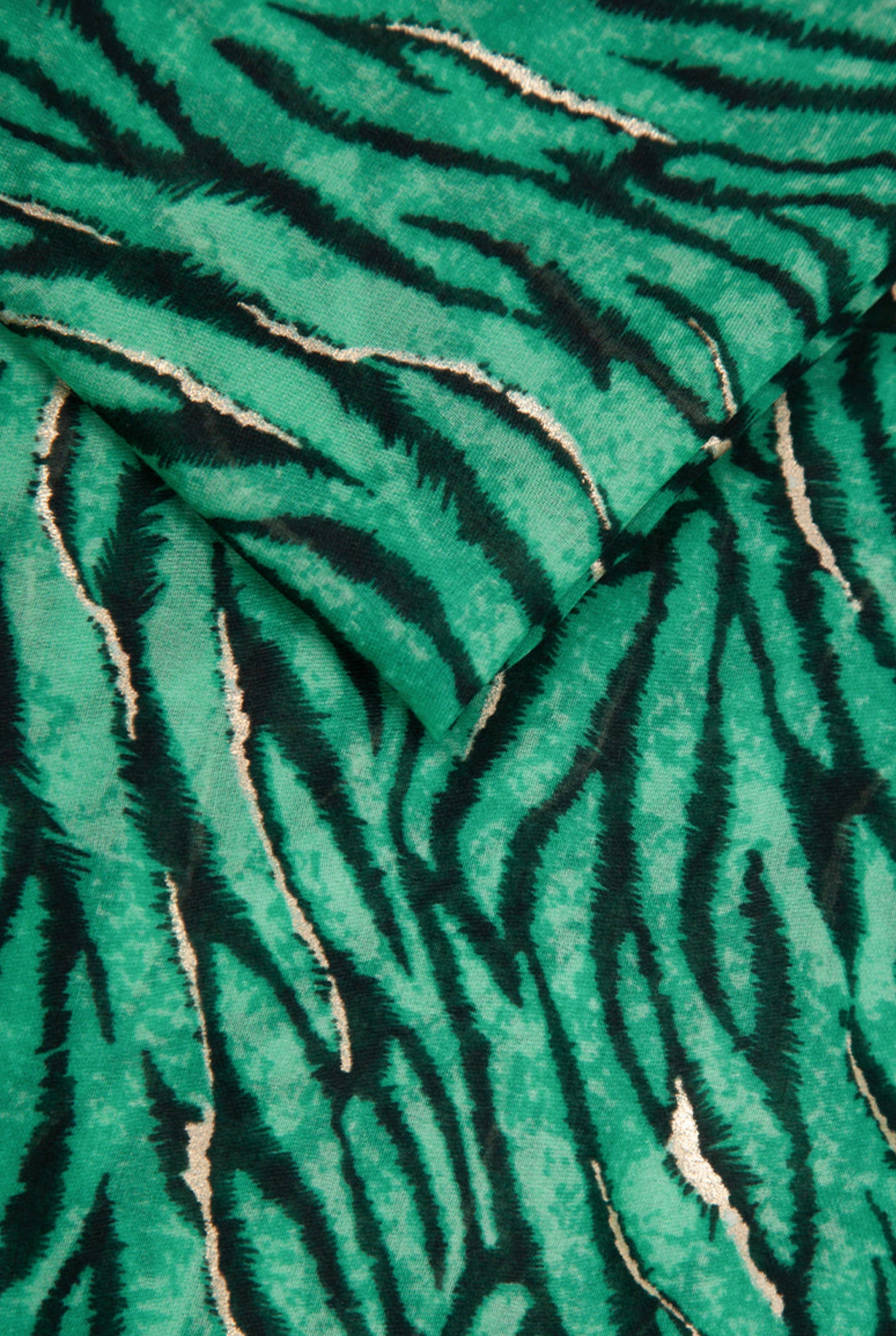 Animal Print Scarf - Green Foil