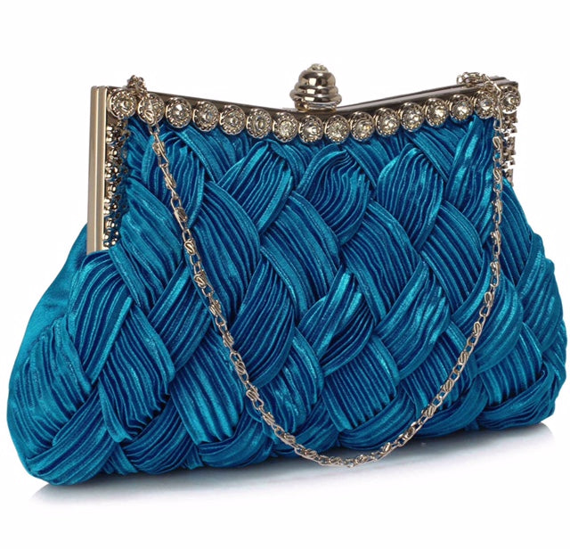 Turquoise Evening Clutch Bag Majestico Boutique