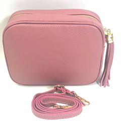 Martina Crossbody Leather Bag - Dusky Pink