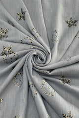 Foiled Floral Leopard Monogram Print Scarf - Grey - Majestico Gifts