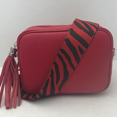 GEMMA Crossbody Leather Bag - Red - Majestico Gifts