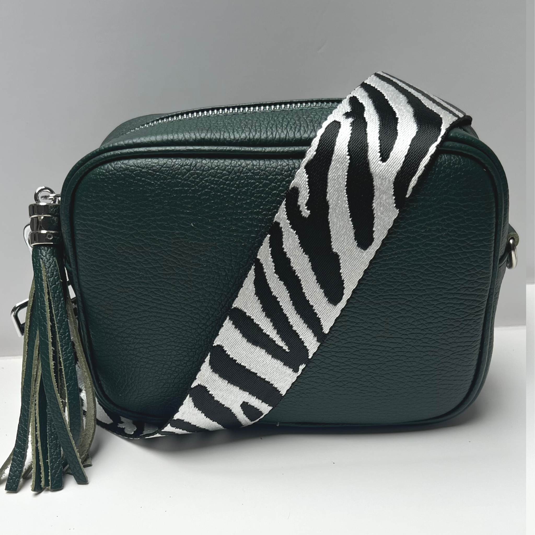 GEMMA Crossbody Leather Bag - Forest  Green - Majestico Gifts