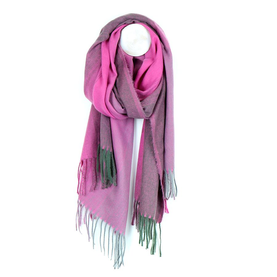 Vibrant Pink Ombré Scarf