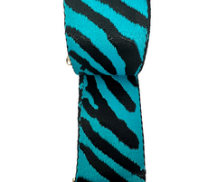 Bag Strap - Turquoise Black Tiger Stripe