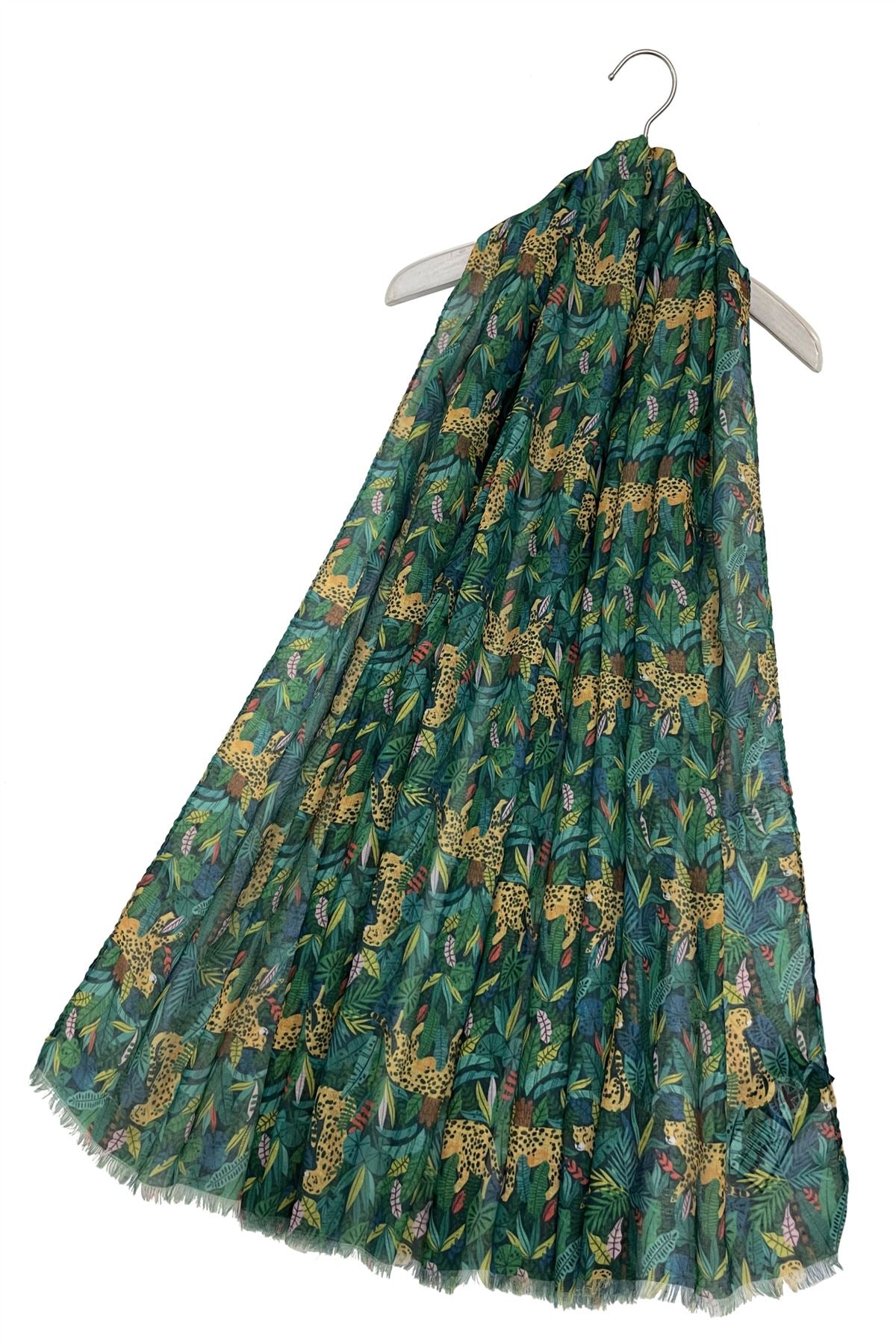Hidden Cheetah Print Scarf - Green - Majestico Gifts