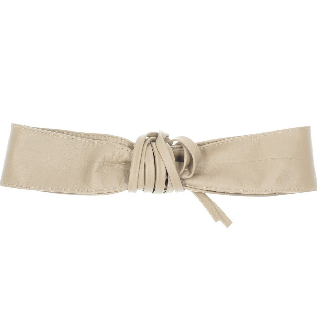 Elena Genuine Leather Sash Belt - Taupe - Majestico Gifts