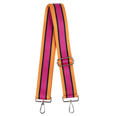 Bag Strap- Fuchsia Orange Multi Stripe