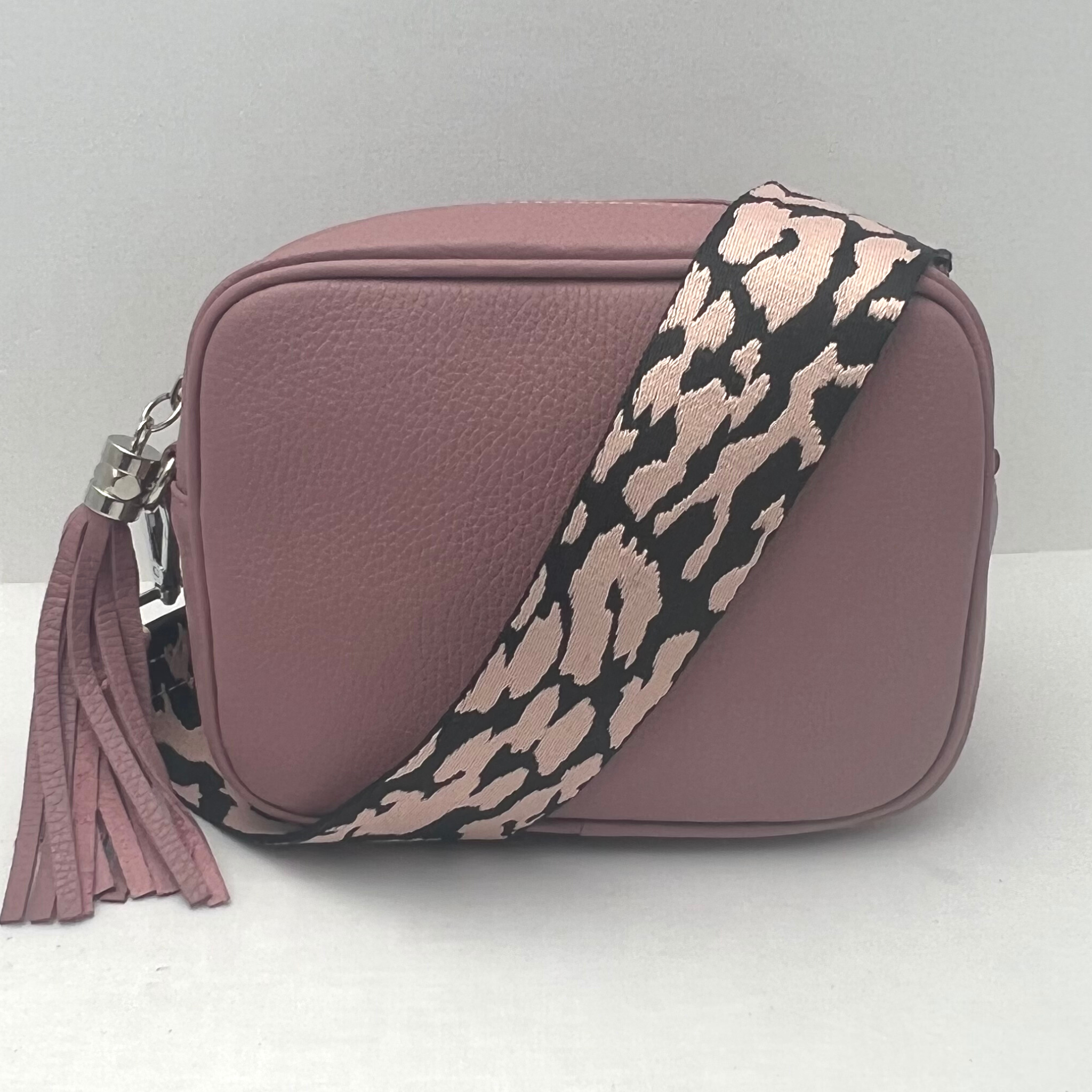 GEMMA Crossbody Leather Bag - Dusky Pink - Majestico Gifts