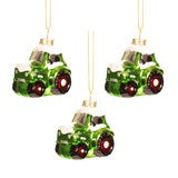Tractor Shaped Baubles - Set of 3 - Majestico Gifts