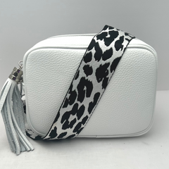 GEMMA Crossbody Leather Bag - White - Majestico Gifts