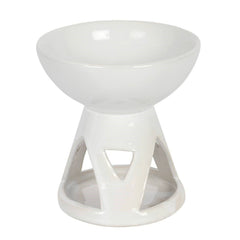 White Deep Bowl Oil Burner - Majestico Gifts