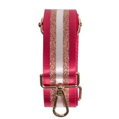 Bag Strap - Red Gold Glitter