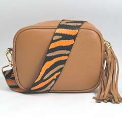 Martina Crossbody Leather Bag - Tan