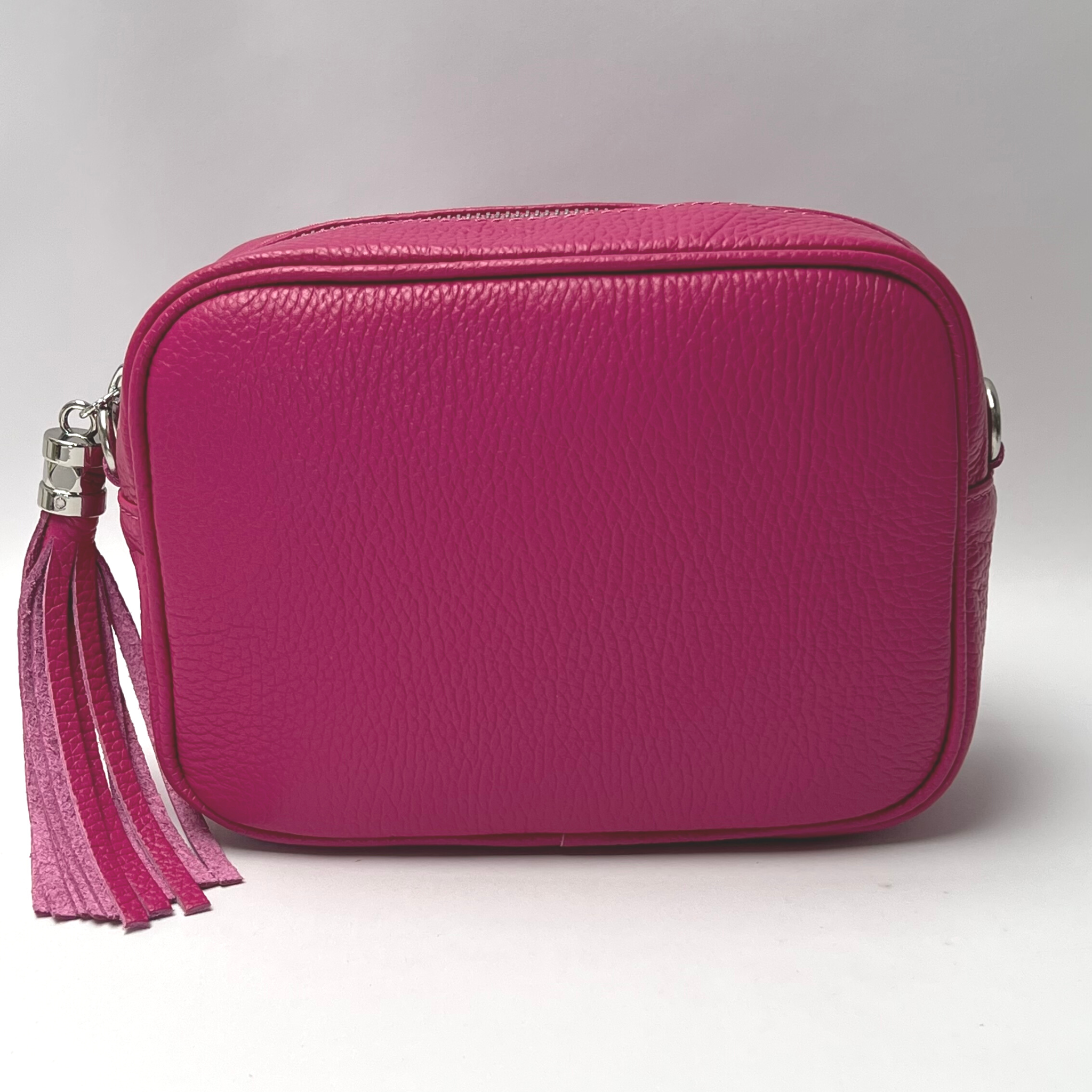 GEMMA Crossbody Leather Bag - Fuchsia