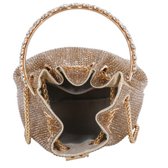 Gold Diamanté Hand/Shoulder Bag - Majestico Gifts