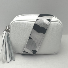 GEMMA Crossbody Leather Bag - White - Majestico Gifts