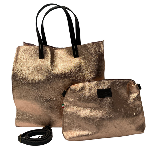 Metallic tote 2025
