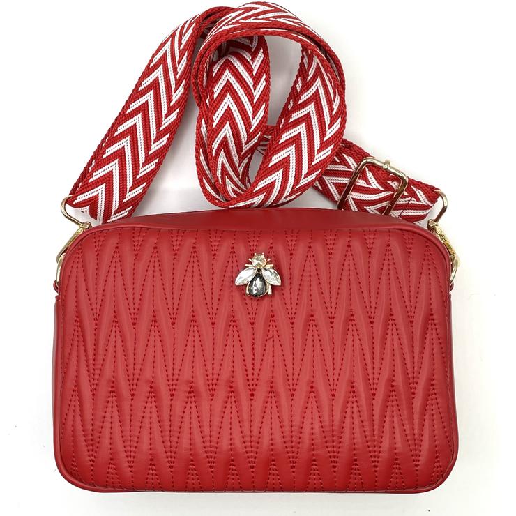 Rivington Red Bag -Sixton London - Vegan Leather - Bee - Majestico Gifts