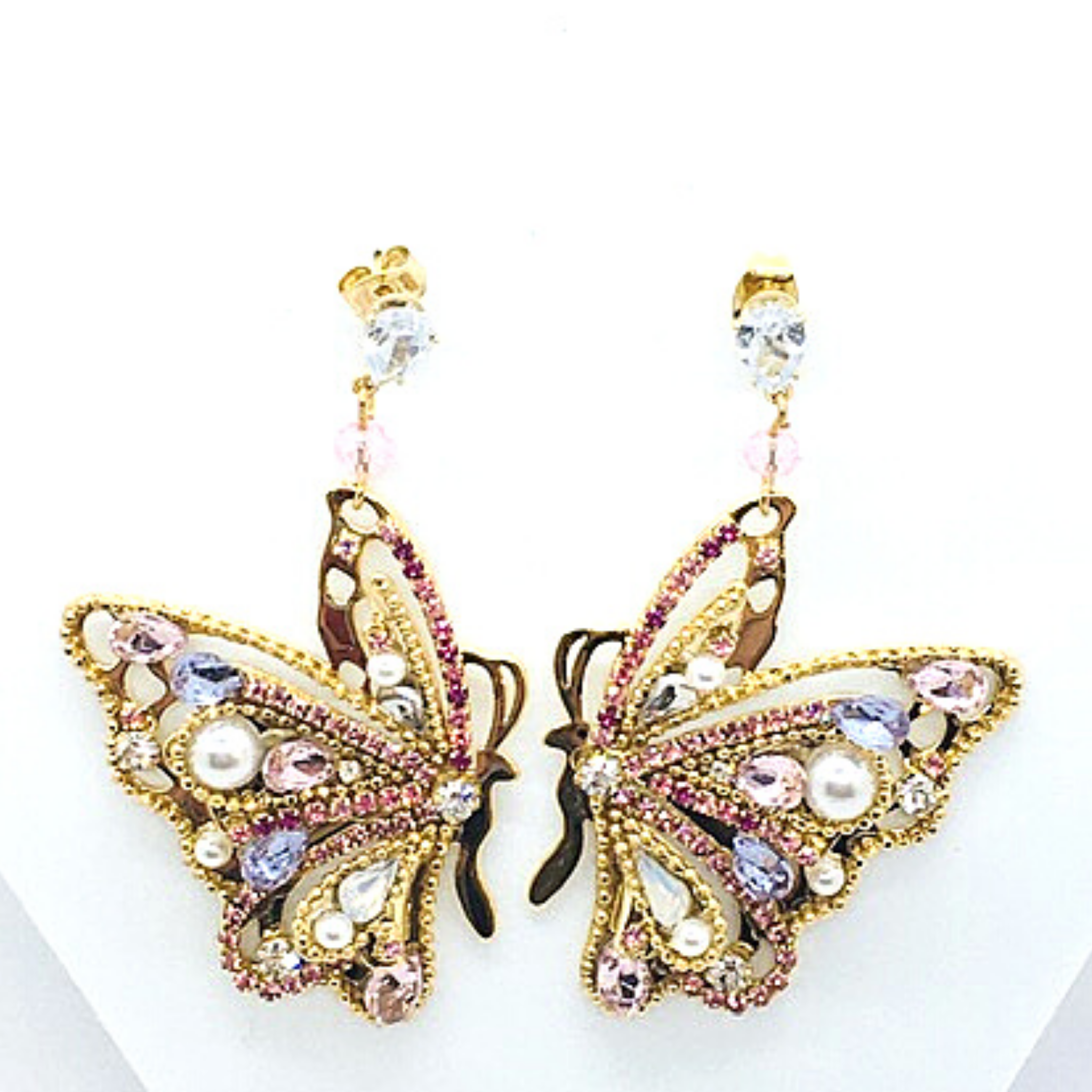 Butterfly Jewel Swarovski Crystal Dangle Earrings - Majestico Gifts